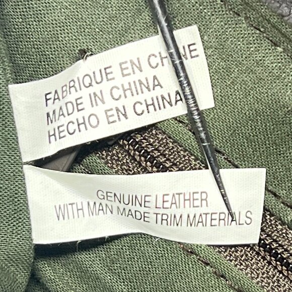 Genuine Leather Crossbody Shoulder Bag Flap Front Brown Gold Detachable Strap - Picture 9 of 12